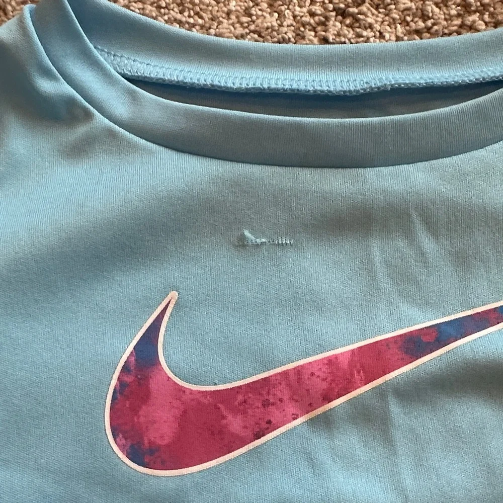 Nike Girls Two-Piece Athletic Set - Light Blue & Bright Pink - Picture 2 of 4